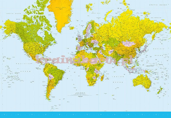 Fototapeta 152 Mapa świata