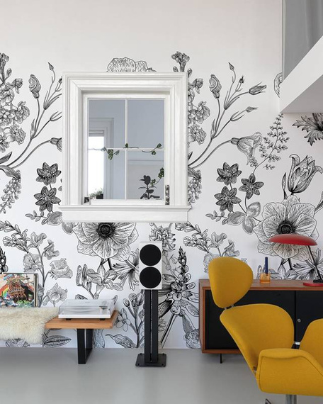 Tapeta Mural ML1601 Flower Silhouettes